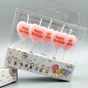 2023 popolare a forma di <span class=keywords><strong>cuore</strong></span> con la parola d'amore <span class=keywords><strong>candela</strong></span> di buon compleanno nelle feste - Product Image 3