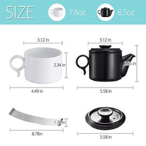 Set di teiera in ceramica 2021 OEM con infusore e tazza da 7.7 once, tè portatile per un Set con 8.5oz <span class=keywords><strong>Kung</strong></span> <span class=keywords><strong>Fu</strong></span> tè per tè sfuso o caffè - Product Image 4
