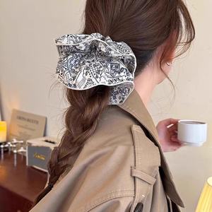 Scrunchie en tissu vintage, grande taille, style bohème, antidérapant, confortable, pour femmes - Product Image 2