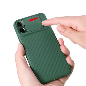 Coque de téléphone portable mince, pour iPhone 12 Pro Max, housse de lentille avec protection de caméra coulissante, étui pour iPhone 13