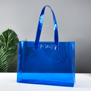 Sac fourre-tout de luxe en PVC transparent, taille <span class=keywords><strong>XXL</strong></span> (50x40x13cm), étanche, avec logo holographique imprimé, pour cosmétiques, dessins animés et mariages - Vente en gros - Product Image 5