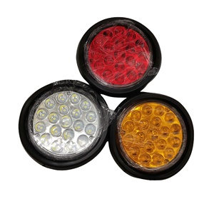 อะไหล่ระบบไฟรถบรรทุกคุณภาพสูง สีแดง เหลือง ขาว ไฟท้าย LED ทรงกลม 4 นิ้ว สำหรับรถบรรทุกและรถพ่วง ใช้ได้กับรถทั่วไป - Product Image 1