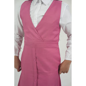 Uniforme scolaire personnalisé de qualité supérieure en tissu à manches longues avec col et poches latérales pour filles, tenue académique, vêtements décontractés élégants - Product Image 3
