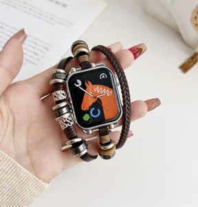 Correa Retro de Lujo para Reloj, Serie Bohemia con Cuentas, 42 44 45 mm, Resistente al Agua, Duradera, Tejida, para Hombre y Mujer - Product Image 3