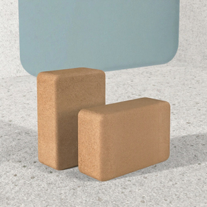 Blocs de yoga en liège naturel, lot de 2, haute densité, antidérapants, écologiques, style simple universel, Pilates et fitness, 9x6x3 pouces - Product Image 2