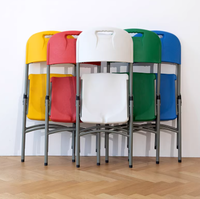 Chaise et table pliantes en plastique imperméables portables en gros pour les événements en plein air, le camping, le jardin, le salon, la salle à manger, l'hôtel