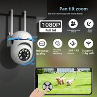 Kamera Jaringan Nirkabel PTZ Wifi Kamera Keamanan Kamera Pengawas Kamera IP Mini Kamera Keamanan Rumah HD Berputar Dalam Ruangan