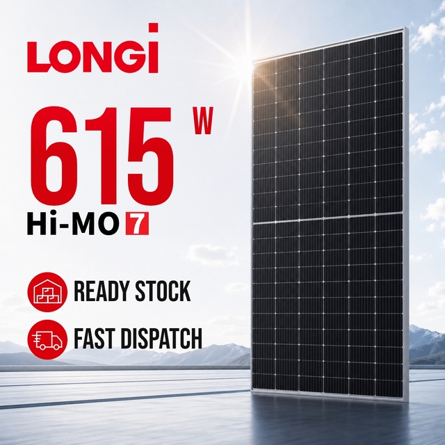 LR8-66HGD 615M LONGi Hi MO 7 615W Paneles Solares LR8-66HGD Bifacial Solar Module Dual Glass for Commercial Rooftop Wholesale