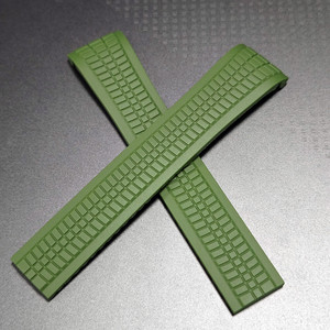 Bracelet de montre en caoutchouc incurvé vert de 21mm pour le luxe pour <span class=keywords><strong>Patek</strong></span> <span class=keywords><strong>Philippe</strong></span> pour les modèles Aquanaut 5164A 5167A 5167R - Product Image 2