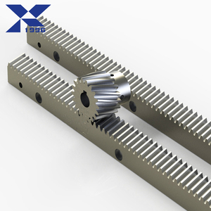 <span class=keywords><strong>Crémaillère</strong></span> et <span class=keywords><strong>pignon</strong></span> hélicoïdaux M1 en acier, sur mesure, usinés CNC de haute précision - Product Image 1