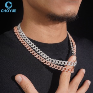 Gift Factory Wholesale Custom 925 Sterling Silver VVS <b>D</b> Moissanite Inlaid Cuban Chain Silver <b>Necklace</b> - Product Image 5