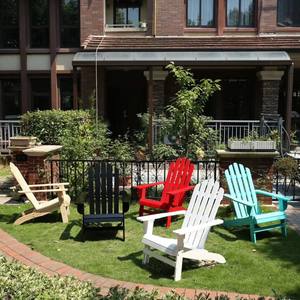 <span class=keywords><strong>Adirondack</strong></span> कुर्सी तह आउटडोर Patio फर्नीचर Reclining समुद्र तट लकड़ी GardenChair - Product Image 5