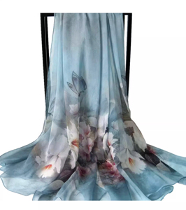 Bán Buôn Chất Lượng Cao 100% Dâu Lụa Khăn Choàng Tùy Chỉnh Voan In Kỹ Thuật Số Nhiều Màu Dài Khăn Lụa Trung Quốc Nhà Máy - Product Image 5