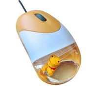 Souris optique sans fil 2.4G USB personnalisée avec logo OEM, dessin animé 3D, liquide flottant soudé, acrylique aquatique, cadeau promotionnel d'entreprise