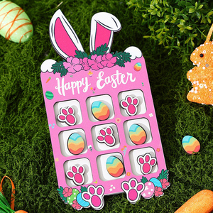 Jeu de Tic Tac Toe <span class=keywords><strong>en</strong></span> <span class=keywords><strong>Bois</strong></span> Coloré pour Pâques 2026, Cadeau pour Enfants, Jouet Éducatif pour Enfants, Accessoires - Product Image 4