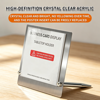 Support de signalisation en acier inoxydable, présentoir de cartes de visite pour club de golf, hall d'hôtel, réception VIP
