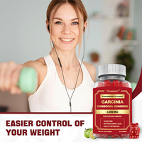 Complément alimentaire végétalien sans sucre à marque privée OEM, extrait de Garcinia Cambogia 2000mg, gommes à mâcher pour le bien-être métabolique et l'énergie