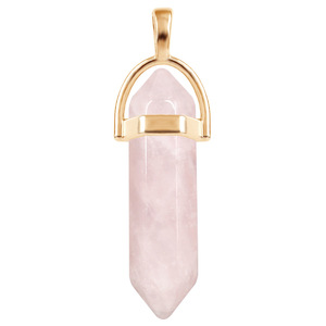 Chất Lượng Cao Pha Lê Vòng Cổ Chuỗi Thép Không Gỉ <span class=keywords><strong>Chakra</strong></span> Mặt Dây Chuyền Đạn Hình Dạng Hình Lục Giác Tự Nhiên Đá Pha Lê Mặt Dây Chuyền - Product Image 4