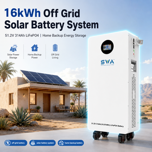Sistema Solar Fuera de la Red SWA ENERGY de 16kWh, 20kWh, 30kWh, 40kWh, Paquete de Baterías de 51.2V 314Ah para Respaldo Doméstico y Almacenamiento de Energía - Product Image 1