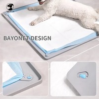 Support de tapis de propreté écologique pour chiens, avec rebord surélevé anti-déversement, en silicone antidérapant, pour l'apprentissage de la propreté des chiots