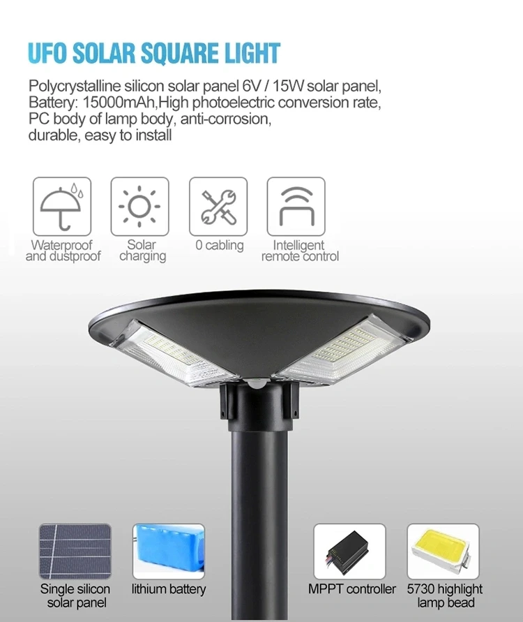360W New Design Portable Waterproof Solar Powered LED Yard Light Solar Landscape Light for Garden