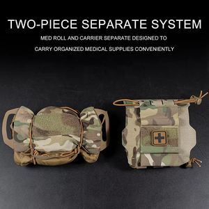 حقيبة إسعافات أولية تكتيكية للاستخدام الخارجي مع حجرة داخلية قابلة للفصل للصيد والنشر السريع - Product Image 4