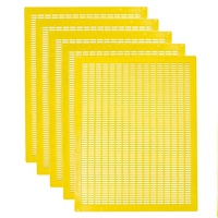 10 Stück Imkerei-Werkzeuge aus weißem/gelbem Kunststoff für italienische Bienen. Die Waben-Trennwand hat 10 Rahmen und kann geschnitten werden