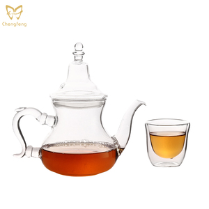 Ma-rốc Arabic thủy tinh cà Phê Trà cốc cà phê nước ép trà nồi cao Borosilicate Kính cà phê <span class=keywords><strong>Maker</strong></span> Tea <span class=keywords><strong>Maker</strong></span> Set - Product Image 1