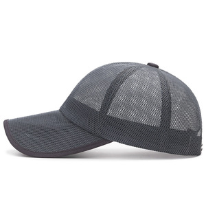 Unisex Breathable Mesh Trucker <b>Cap</b> For Outdoor Sun Protection Adult <b>Baseball</b> Hat Dark Gray - Product Image 2