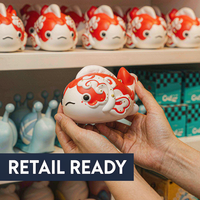 Figurines personnalisées en résine de poissons Koi, personnages mignons de bassin, boîte mystère, jouets de créateur, fabricant OEM