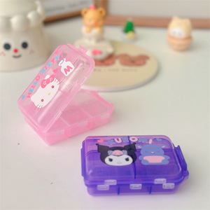 กล่องยาพกพา Labubu แบบพับได้ แบ่งช่องเก็บยา ดีไซน์การ์ตูน ใช้ได้ทุกวัน - Product Image 2