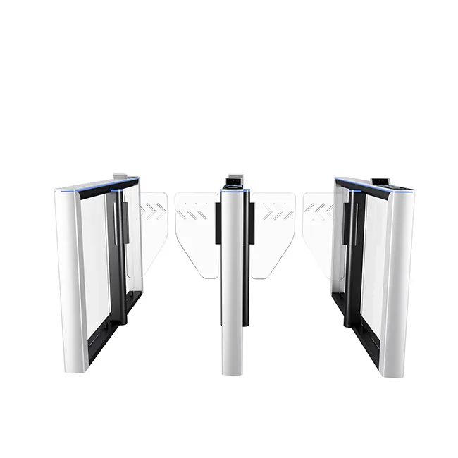 AIO Face Recognition Swing Trunstile Gate plus RFID QR Code Reader cancello d'ingresso di sicurezza automatico con altalena in acrilico