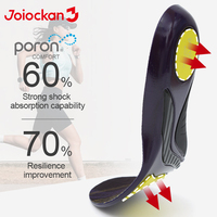 Semelles de sport unisexes avec soutien de la voûte plantaire, en PU et gel, absorption des chocs haute élasticité pour soulager la fatigue en position debout prolongée