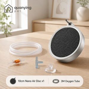 Disco Difusor de Aire de Burbujas Ultrafinas de 10cm para Acuario con Válvula Antirretorno y Ventosa, Aireador Duradero de Bajo Ruido para Peceras - Product Image 1