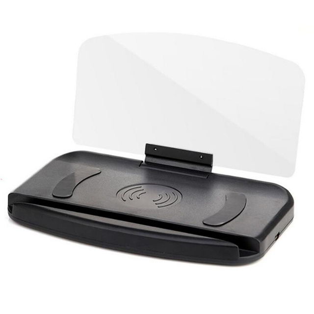 2022 3in1 Car Navigation Projector Head-up Display Makeup Organizer Car Phone Holder HUD Type c Wireless Charger Receiver