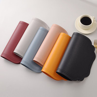 Vente en gros de sets de table rétro en similicuir, napperons occidentaux imperméables et résistants à l'huile, tapis de table anti-chaleur pour la maison