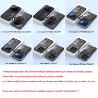 Coque de protection magnétique élastique en métal pour Xiaomi 17 Ultra / Pro Max / Pro / Max / 17, avec dos transparent givré en PC