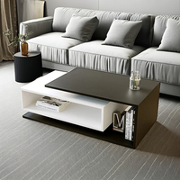 Ensemble de canapé avec table basse de style moderne, plateau en bois blanc réglable en hauteur, pour salon, meubles de maison