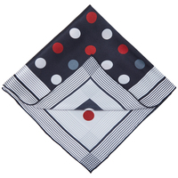 Écharpe carrée blanche à gros pois pour femmes, 100% soie, logo personnalisé, impression sérigraphique