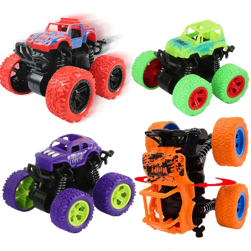 Samtoy Hot Sale 4WD Four Wheels Small off Road Vehicle 360 Rotation Toy Trucks Friction Toy for Kids