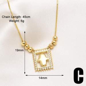 Super caliente blanco madre perla tallada Santa María corazón encanto collar oro doble Concha blanca collar Cristiano - Product Image 5