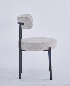 北欧モダンメタルフレームクラブチェアファブリックダイニングルームチェア卸売河北ホームホテルモダンソーサーチェア - Product Image 2