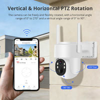 Caméra de sécurité solaire extérieure sans fil Wifi Zemismart, audio bidirectionnel, surveillance par application, contrôle intelligent
