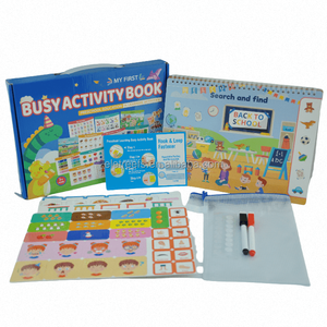 Enfants Mini aléatoire Mandarin trafic sirène <span class=keywords><strong>ferme</strong></span> Animal laminé Velcro autocollants livre occupé livre pour les tout-petits 1-3 - Product Image 3