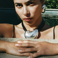 Aleación exagerada Ocean Series Conch Shell colgante collar chapado en oro joyería