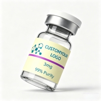 Autocollants de peptides imperméables personnalisés pour la perte de poids et la restauration de la jeunesse, flacons de 2 ml, 5 ml, 10 ml