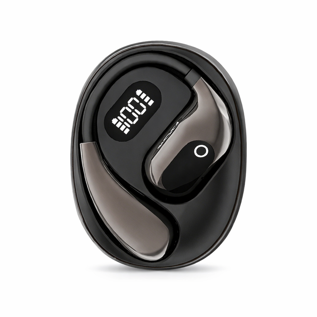 AI Real Time Translation Open Ear Earhook Ear-Clip Wireless Earbuds for 5.4 IPX4 Type-C LED Battery Display Touch Control