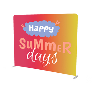 Pdyear tùy chỉnh 10ft triển lãm thương mại Backdrop khung nhôm nhuộm thăng hoa in logo Ống gối trường hợp căng Vải Polyester - Product Image 1