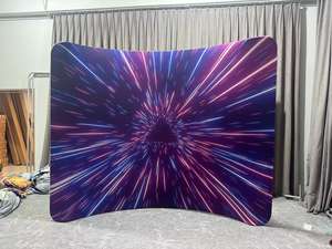 خلفية LED مخصصة لتصوير الفيديو بزاوية 360 درجة، محيطة بالكامل بإضاءة RGB لكشك التصوير، مع حامل قابل للتعديل - Product Image 6