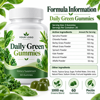 OEM ODM Marque Privée Gummies Verts Quotidiens Super Greens Complément Alimentaire 60 Gummies